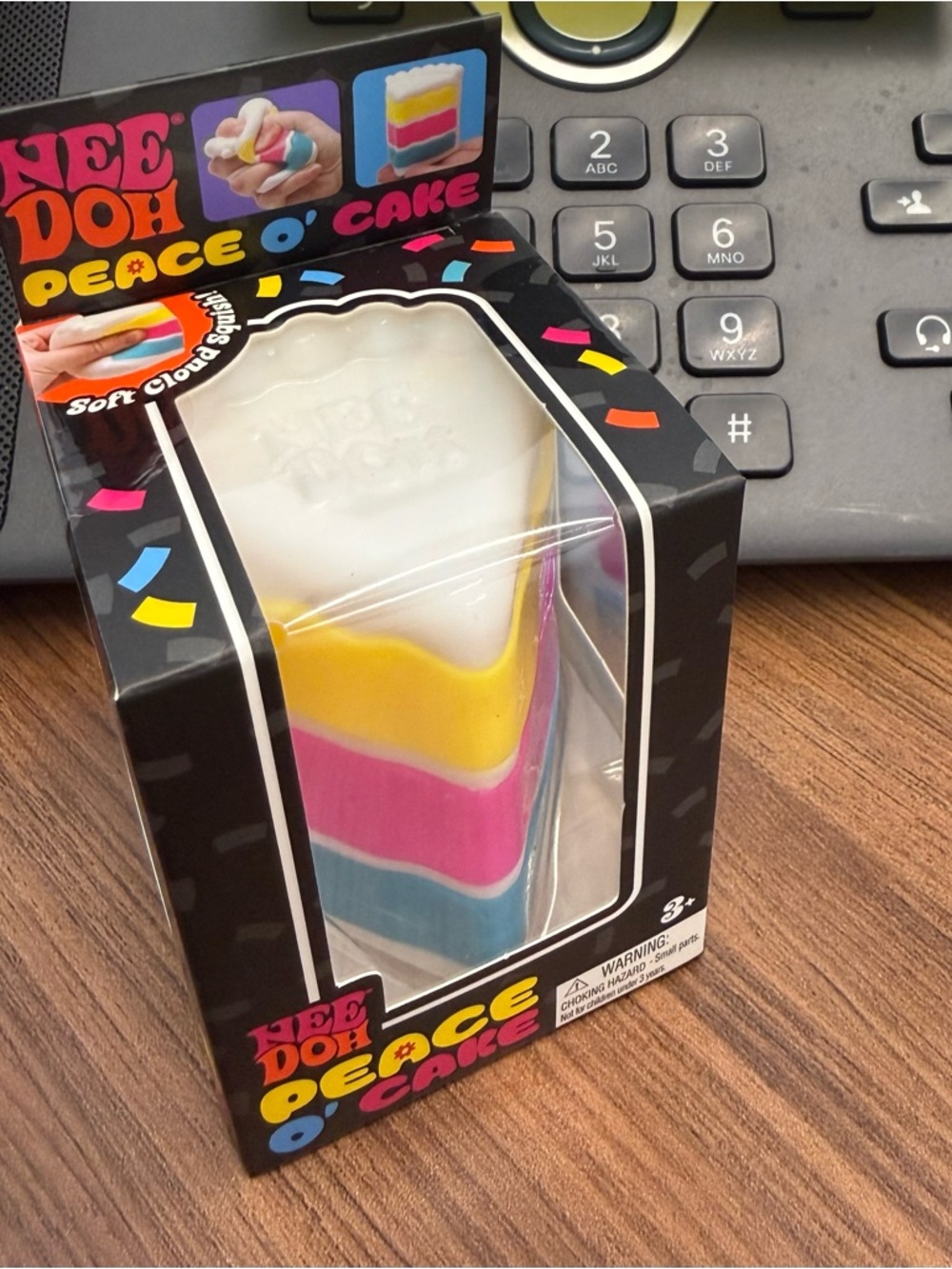 NeeDoh Peace O' Cake Soft Cloud Squish - White, Yellow, Pink, Blue